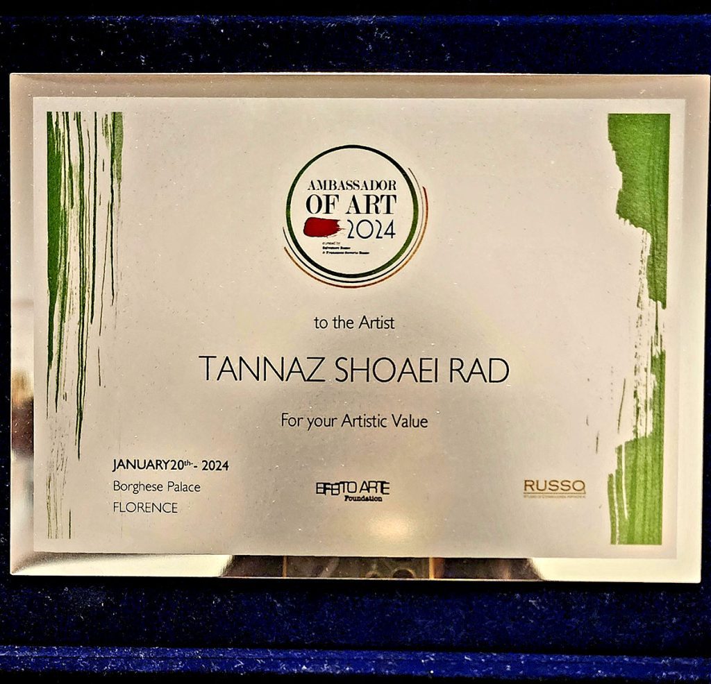 Award of the International Project “Ambassador of Art” 2024 By EFETO ARTE FOUNDATION ITALY